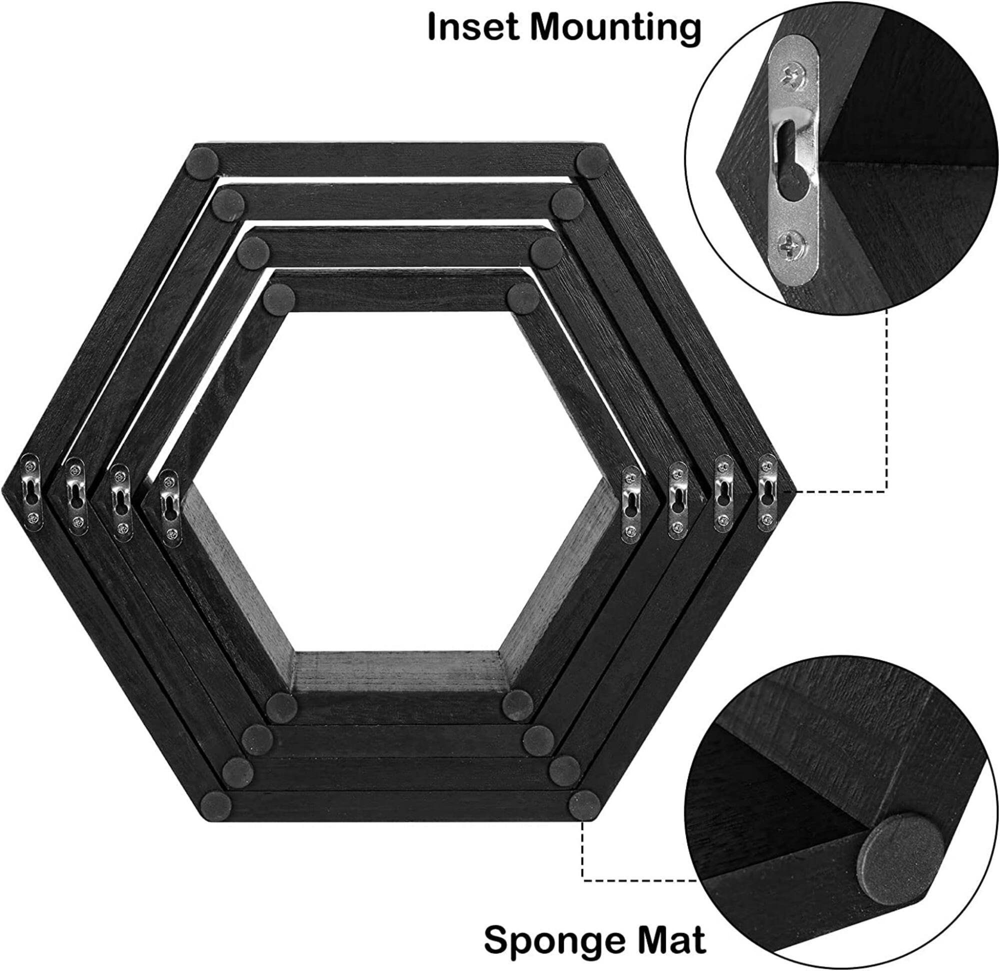 NEX™ Hexagon Honeycomb Floating Shelves Set